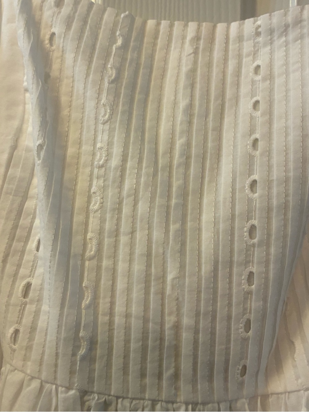 Elegant White Eyelet Cotton Maxi Dress & Lining Garden Party Wedding. Size 3X - Picture 2 of 13